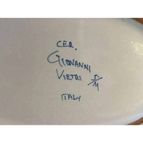 GIOVANNI VIETRI Oval Floral Serving Dish Italy Deruta Italian Pottery Plate Bowl - Picture 5 of 10
